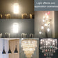 Warm white BA15S LED bulb shown lit, 63 SMD chips visible through clear lens