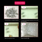 LED curtain light installation notes diagram with numbered setup steps.