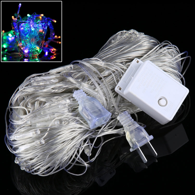 LED reticular string lights set with US plug controller and clear bulb caps