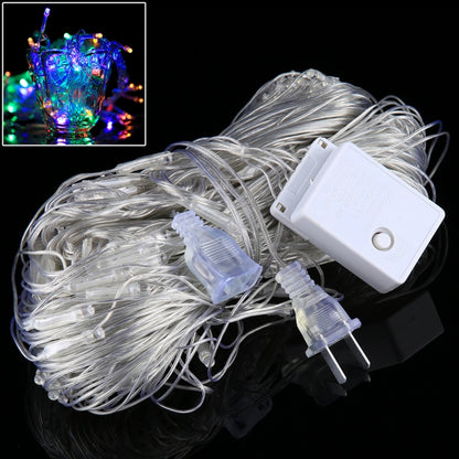 LED reticular string lights set with US plug controller and clear bulb caps