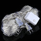 LED reticular string lights with US plug controller and transparent bulb connectors