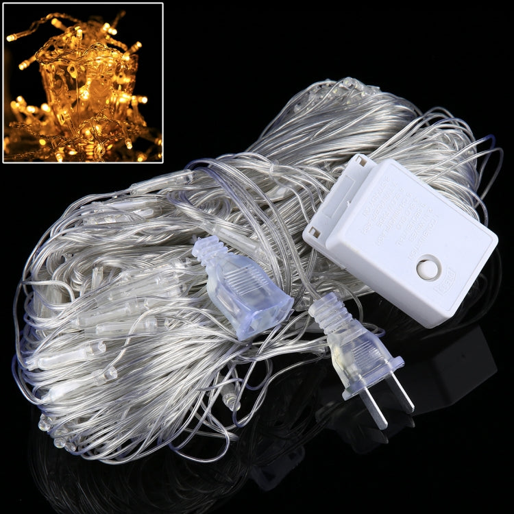 LED reticular string lights with US plug controller and clear bulb caps