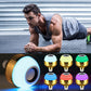 Assorted color LED music light bulbs with gold bases and hanging hooks