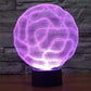 Brain-style desk night lamp with glowing purple wireframe pattern and black base