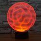 Brain-shaped LED desk night light with red glowing mesh design and black base