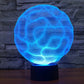 Brain-shaped LED desk night light with blue glowing brain mesh and black base