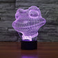 Frog-shaped desk lamp with glowing purple wireframe design on a black base