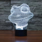 Frog-shaped desk lamp with glowing white wireframe design on a black base