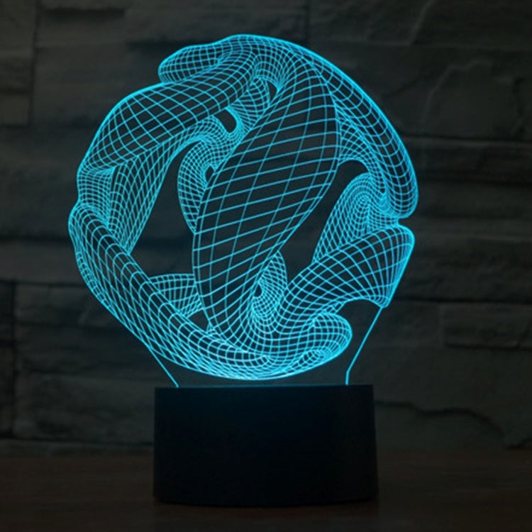 Abstract desk lamp with wireframe globe design, blue glow, on black base