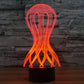 Glowing acrylic grid bulb desk lamp night light with red light on black base