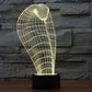 Cobra style wireframe desk lamp with warm yellow LED glow and black base