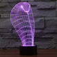 Cobra style wireframe desk lamp with purple LED glow and black base