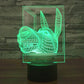 Donkey-shaped 3D LED night light lamp glowing green in square outline