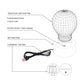 USB color-changing LED night light components diagram with ABS base