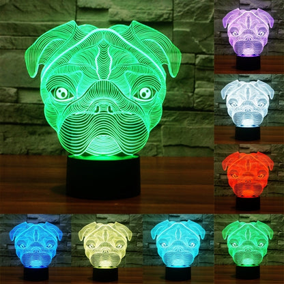 Dog-shaped LED night light lamp with green glow and black base