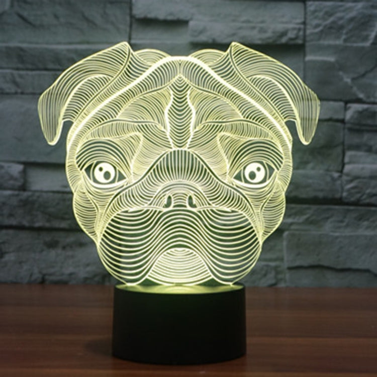 Dog-shaped LED night light lamp with yellow-green glow and black base