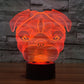 Dog-shaped LED night light lamp with red glow and black base