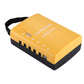 Yellow and black portable solar controller box with multiple output ports