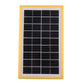 Framed foldable-looking solar panel with dark photovoltaic cells and yellow border