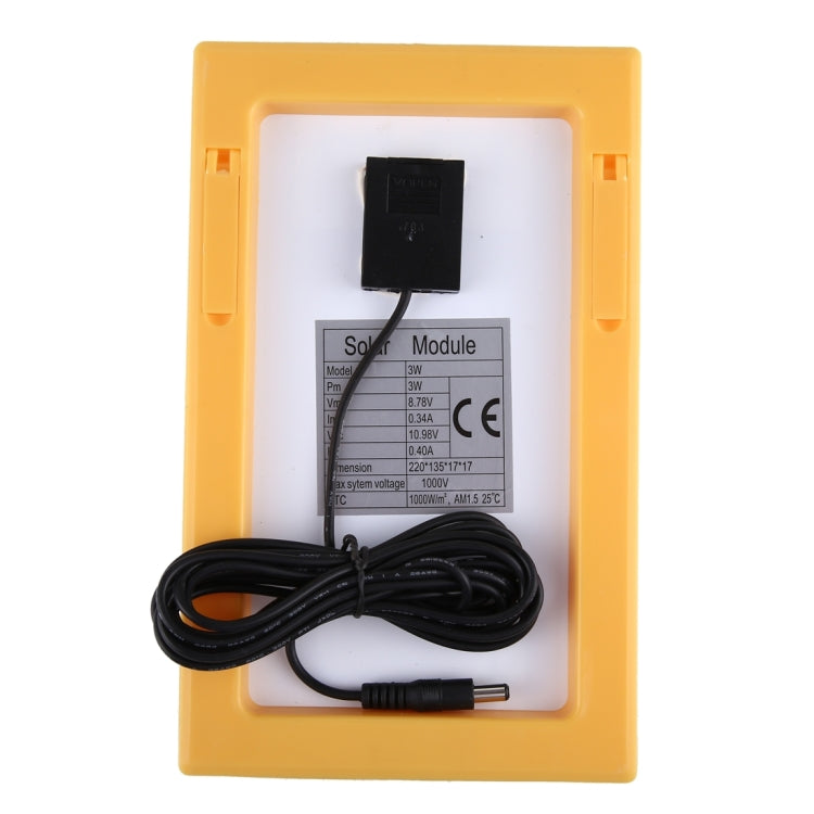 Portable solar panel back case with installed module and bundled power cable