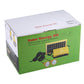 Solar energy kit product box with included portable solar power components