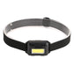 Black fabric headband LED COB headlamp with yellow COB light window