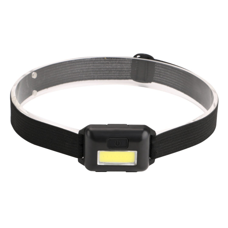 Black fabric headband LED COB headlamp with yellow COB light window