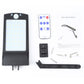 Solar motion sensor wall light kit with remote, mount parts, and user manual