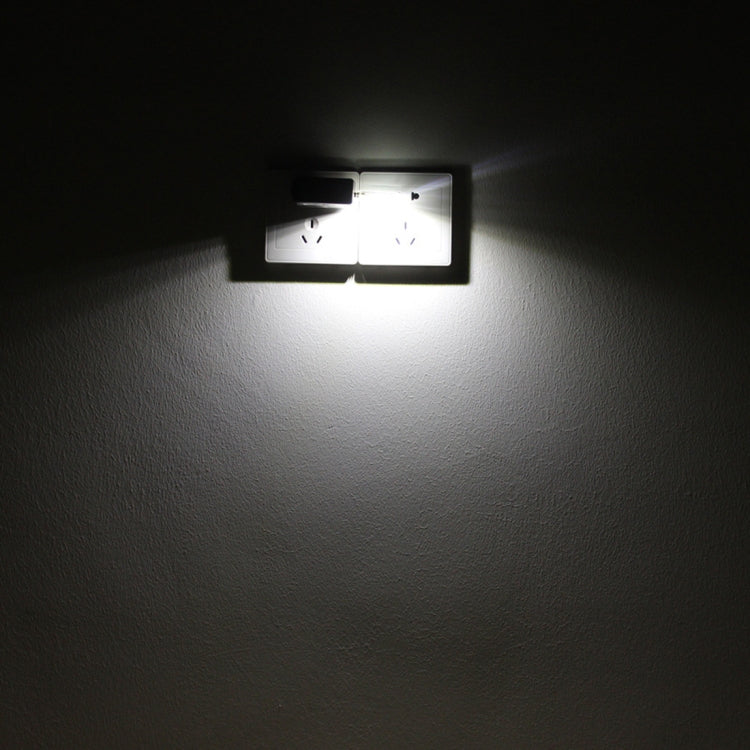 USB LED night light plugged in, with bright rectangular illumination area