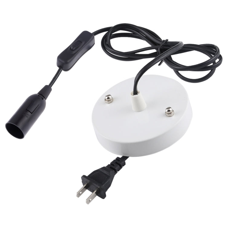 E14 wire cap lamp holder with base, inline switch, US plug, and 1.5 m extension cable