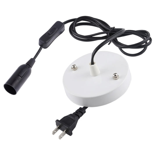 E14 wire cap lamp holder with base, inline switch, US plug, and 1.5 m extension cable