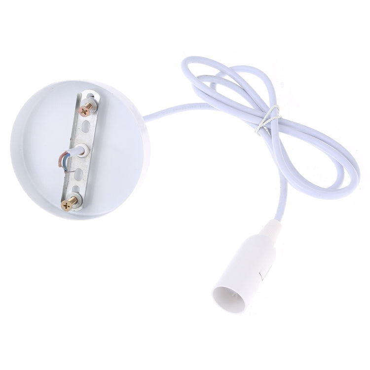 White E14 lamp holder socket with exposed terminals and 1m cable