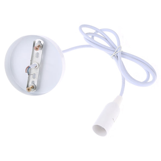 White E14 lamp holder socket with exposed terminals and 1m cable