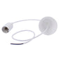 White E27 lamp holder kit with shade, socket, and insulated power cable