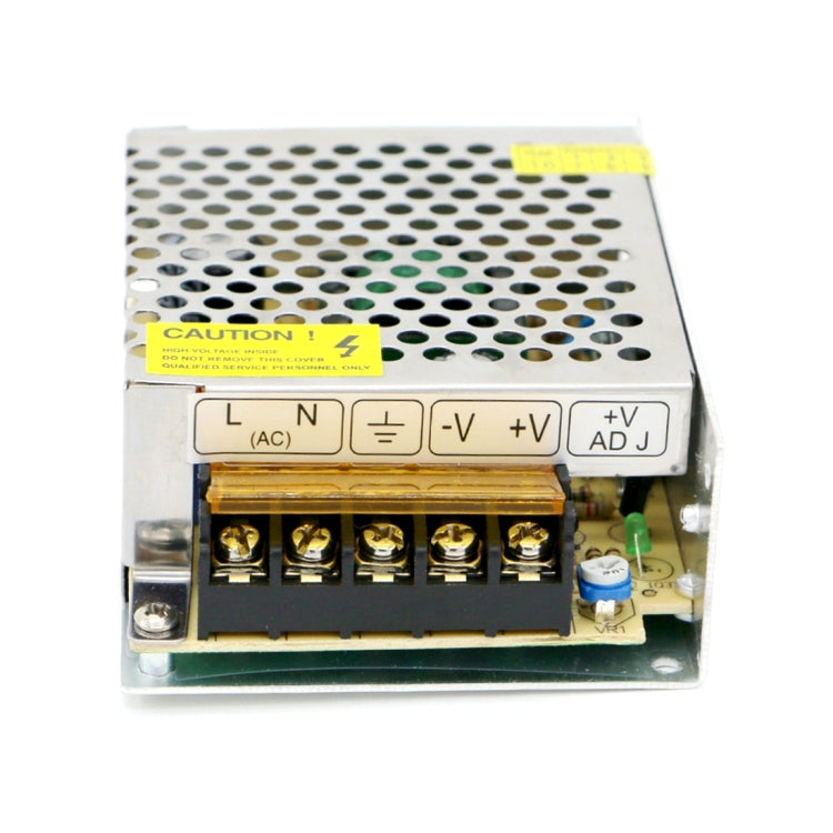 LED strip switching power supply with terminal block and wiring markings