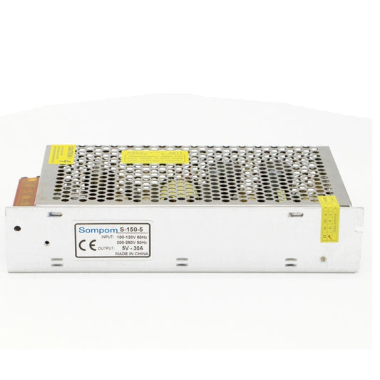 SOMPOM 150W 5V LED switching driver power supply, front label side with vent holes