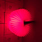 Foldable USB night light glowing red fan light with central holder