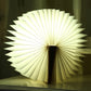 Foldable USB night light glowing white-yellow fan light with central holder