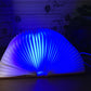 Foldable USB night light glowing blue fan light with central holder