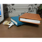 Blue and brown PU charging night light books with USB cable