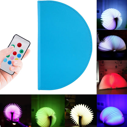 Blue semicircle night light with stitched edge