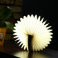 Warm white folding semicircle night light with light rays