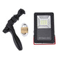 LED emergency light kit with tripod legs, USB cable, and small tape roll
