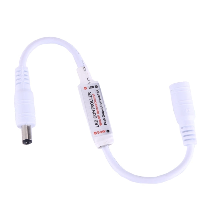 White mini controller module with DC cable lead and connector ends