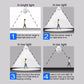 E27 infrared motion sensor LED bulb motion range shown under bright and low light