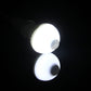 Glowing white E27 LED motion sensor bulb with frosted dome lens