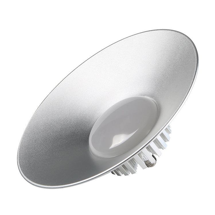 LED explosion-proof mining lamp with silver housing and white lens