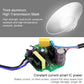 White reflector LED lamp head with internal circuit board visible