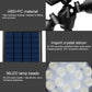 Solar spotlight with black housing, solar panel cells, and 36 LED lamp beads.