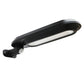 Black solar street lamp with long oval LED light strip head